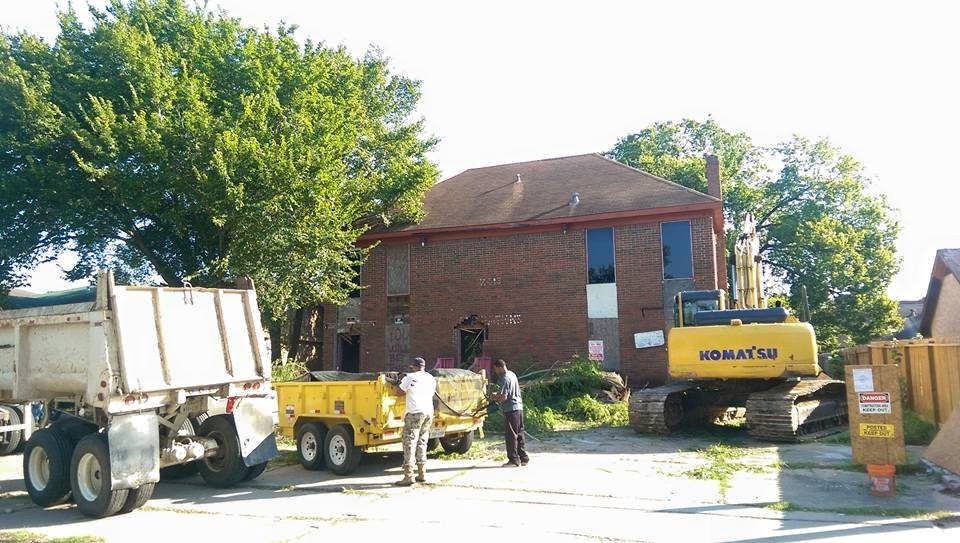 Demolition in progress