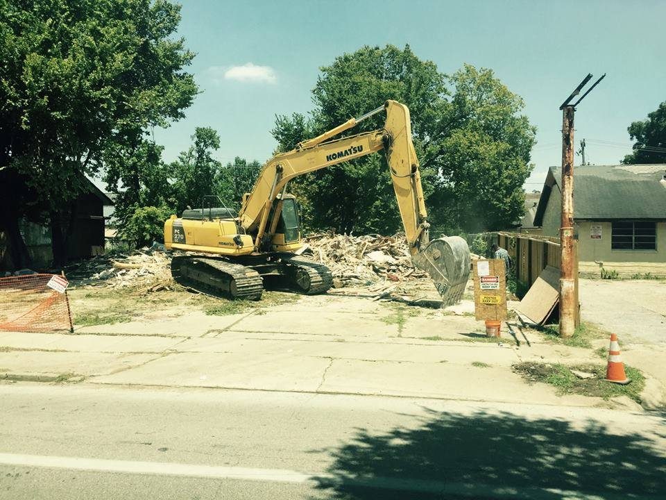 All Aboard Contractors equipment on a demolition site